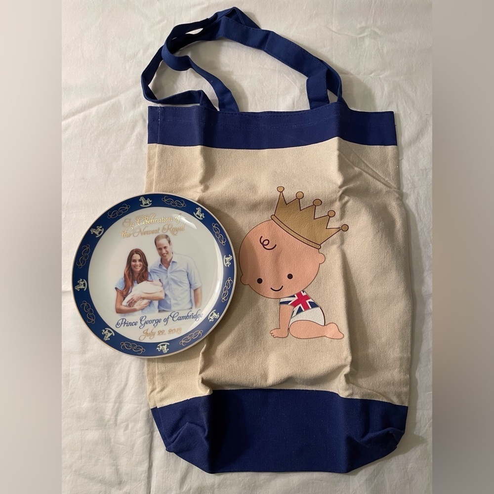 Royalty Plate and Tote Prince George’s Birth
